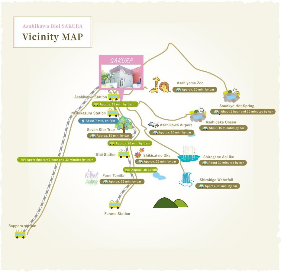 旭川美瑛 Sakura 西神楽 Villa Exteriör bild